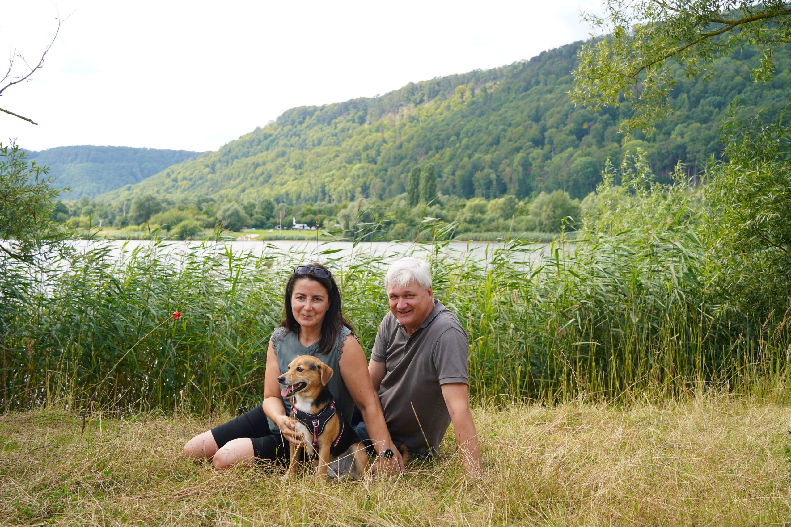 Familie Sievers mit Hund am Godelheimer See
